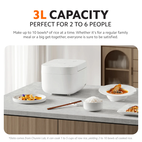 XIAOMI 3L Smart Multifunctional Rice Cooker MFB120A-2 [BHR7925UK]  | 4 Star Energy Efficient - Image 7