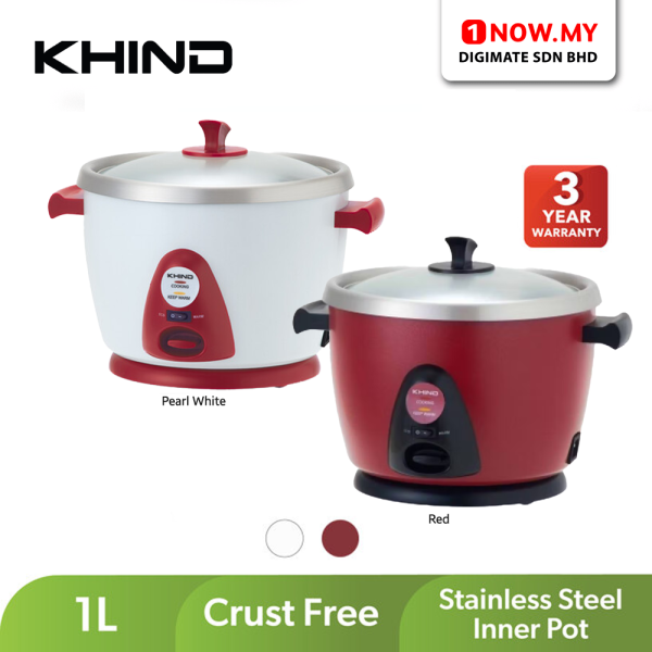 KHIND 1L Anshin Rice Cooker RC110M (Random Color) | Keep Warm ECO Mode