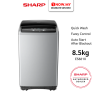 SHARP 8.5kg Non-Inverter Top Load Washing Machine ES821X | Smart Filter Intelligent Washer