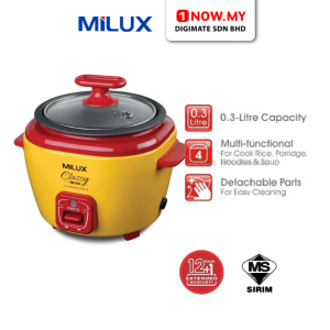 MILUX 0.3L Classy Mini Rice Cooker MRC-603 | Non Stick Pot