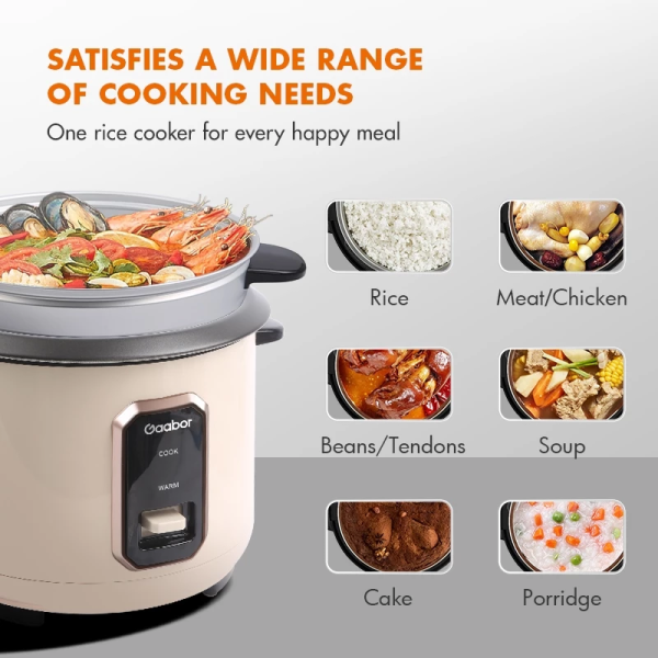 GAABOR 4L Rice Cooker RC-40M01A | One-Button Steam Cook Mechanical Design - Image 3