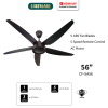 SIBERIAIR 56" SA56 Ceiling Fan With Remote Control CF-SA56BK | 5 Speed 5 ABS Blade