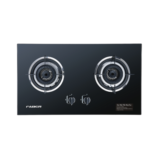 FABER 2 Burners Built-In Glass Cooker Gas Hob LAVIN 2B/76BK - Image 2