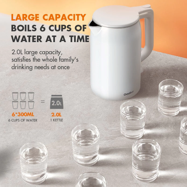 GAABOR 2L Smart Kettle EK20M-WH01A | Fast Heating 1500W - Image 3