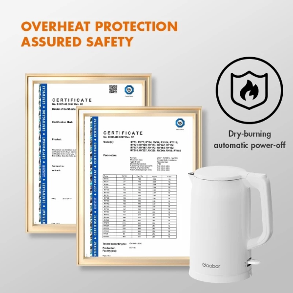 GAABOR 2L Smart Kettle EK20M-WH01A | Fast Heating 1500W - Image 6