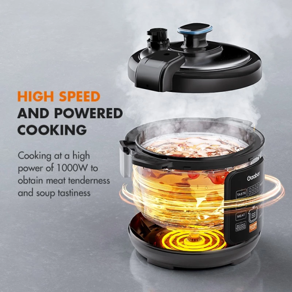 GAABOR 6L Multifunctional Pressure Cooker RC-60E01A | Large Capacity 1000W - Image 4