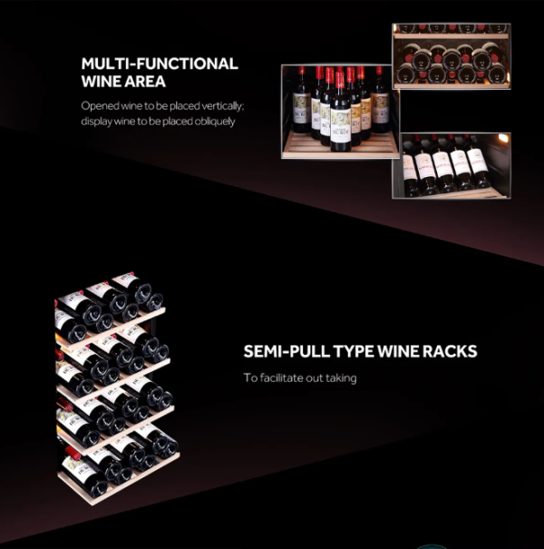 HAIER 198L Wine Chiller HWS-84G | Smart Digital Touch Control Panel Anti-UV Door - Image 6