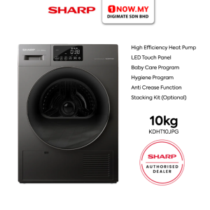SHARP 10kg Front Load Heat Pump Dryer KDHT10JPG | High Efficient