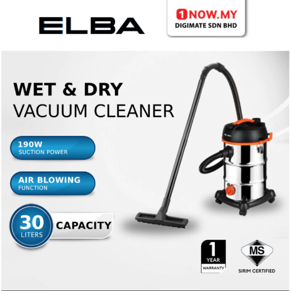ELBA 30L Wet & Dry Vacuum Cleaner EVC-H1231(SS)