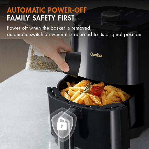 GAABOR 4L Air Fryer AF40M-BK03A | Knob Control Non Stick Coating - Image 7