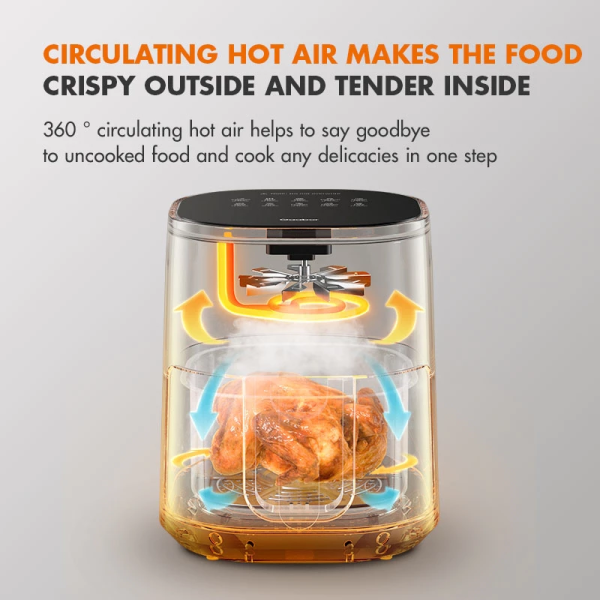 GAABOR 6.5L Air Fryer AF65M-BK01A | Non-Stick Coating Dual Knob - Image 5