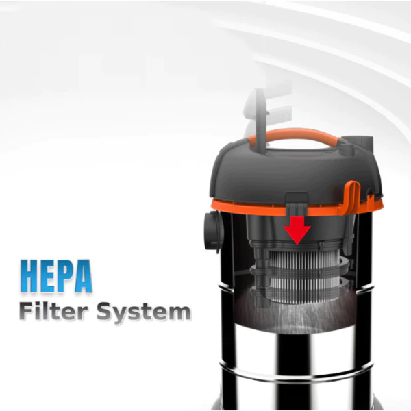 ELBA 30L Wet & Dry Vacuum Cleaner EVC-H1231(SS) - Image 4