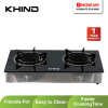 KHIND 2 Burners Gas Cooker GCGI1500 | Glass Top Infrared