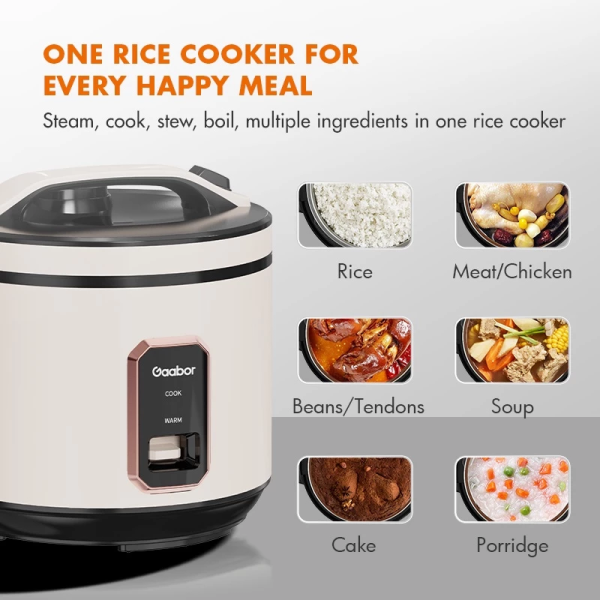 GAABOR 4L Rice Cooker RC-40M02A | One-Touch Steaming Cooking Non-Stick Coating - Image 3
