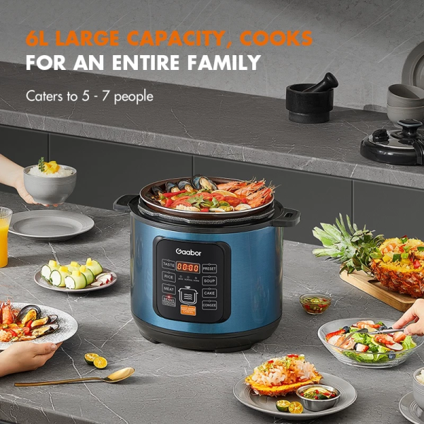 GAABOR 6L Multifunctional Pressure Cooker RC-60E01A | Large Capacity 1000W - Image 5