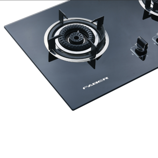 FABER 2 Burners Built-In Glass Cooker Gas Hob LAVIN 2B/76BK - Image 4