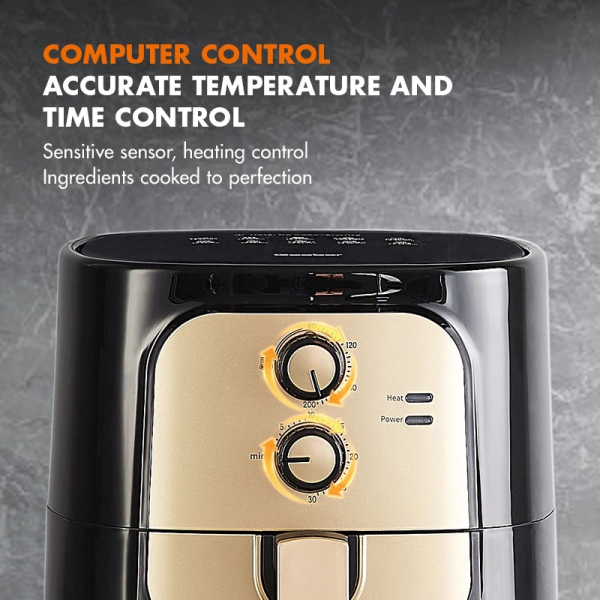 GAABOR 6.5L Air Fryer AF65M-BK01A | Non-Stick Coating Dual Knob - Image 3