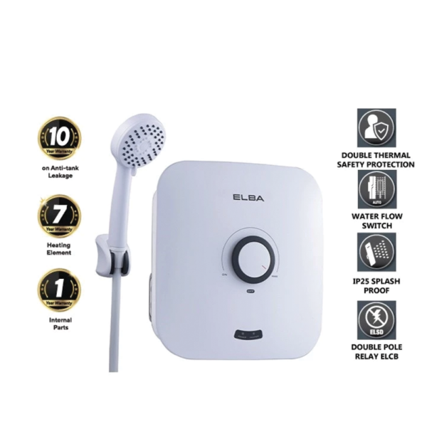 ELBA ACQUA Series Instant Water Heater EWH-K3420(SW) | Non Pump - Image 2