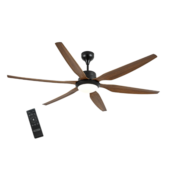 SIBERIAIR 66" Ceiling Fan With LED Light CF/SI-13 | 6 Blades 12 Speed DC Motor Dark Brown - Image 2