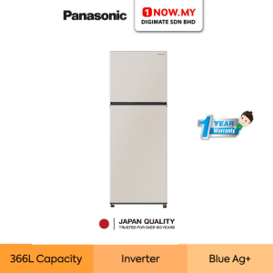 PANASONIC 366L Inverter 2-Door Fridge NR-TL381BWCM | 4 Star Energy Efficient
