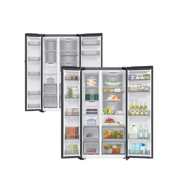 SAMSUNG 646L Inverter SBS AI Refrigerator - Auto Open Door RS80F65MNWME | White Glass - Image 2