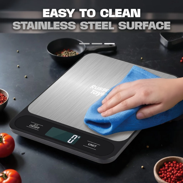 RUSSELL TAYLORS Stainless Steel Kitchen Scale (10kg-1g) KS-20 - Image 6