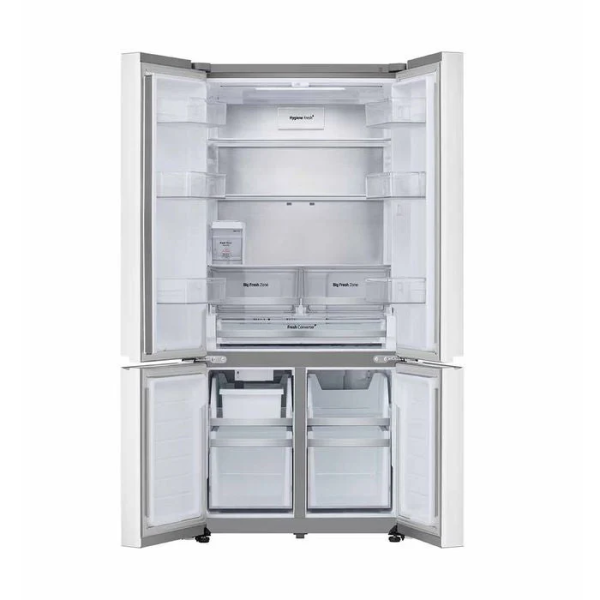 LG 617L Inverter French Door Fridge with Auto Ice Maker GV-B25FFGPB | White Glass - Image 2
