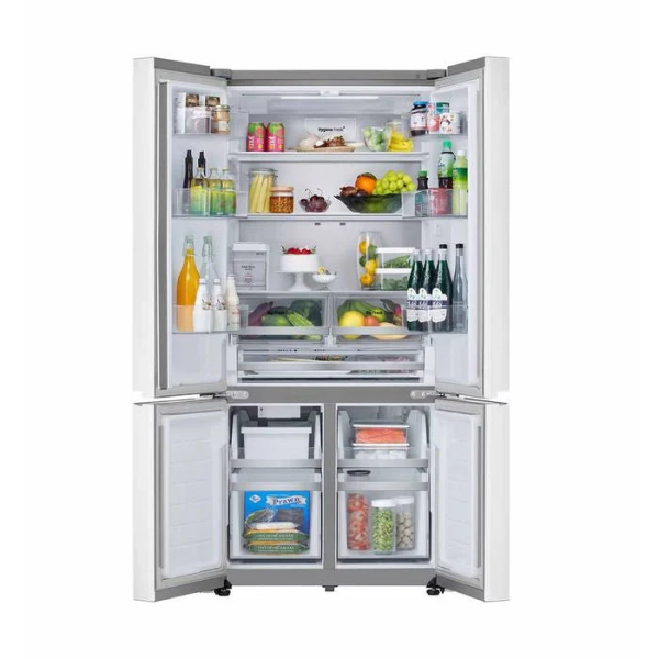 LG 617L Inverter French Door Fridge with Auto Ice Maker GV-B25FFGPB | White Glass - Image 3