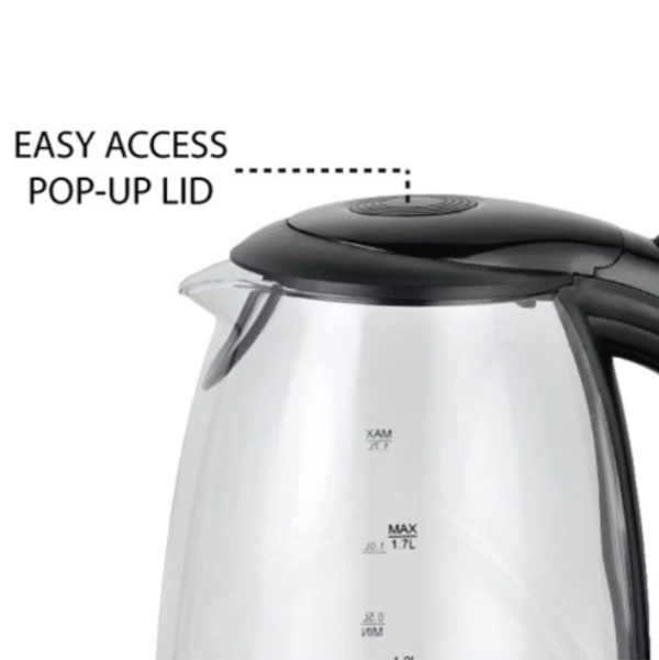 ELBA 1.7L Jug Kettle Glass EJK-F1723G(BK) - Image 6