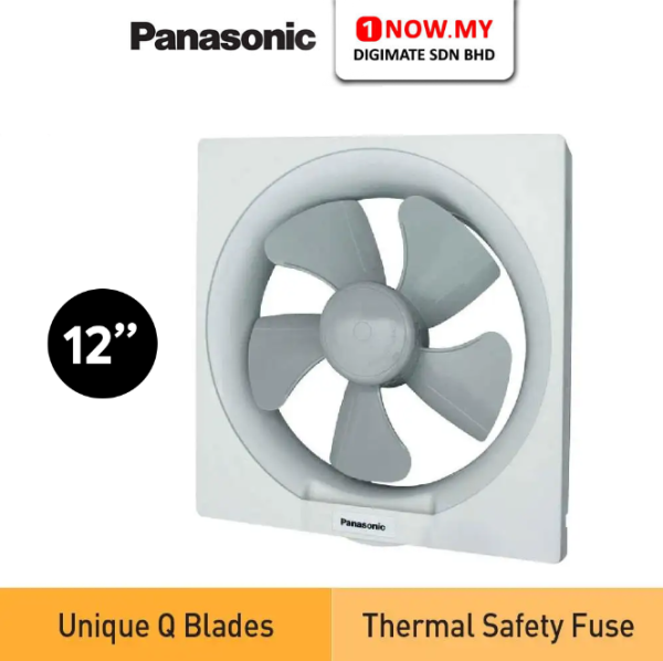 PANASONIC 12" Wall Mount Ventilation Fan FV-30AUM | Unique Q Blades Energy Saving High Performance