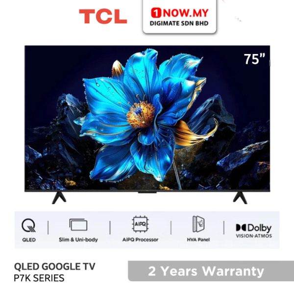 TCL 75" P7K 4K UHD QLED Google TV 75P7K | HDR10+ Dolby Vision Atmos