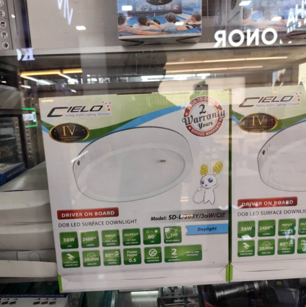 CIELO 36W Downlight Ceiling Light SD-L/203Y/36W/CIE | DOB Led Surface - Image 3