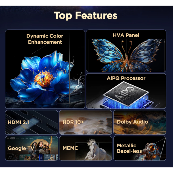 TCL 75" P7K 4K UHD QLED Google TV 75P7K | HDR10+ Dolby Vision Atmos (Pre Order) - Image 6