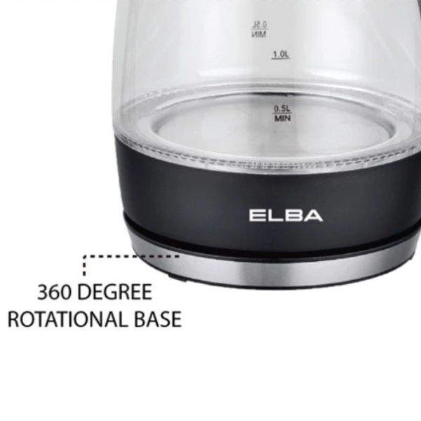 ELBA 1.7L Jug Kettle Glass EJK-F1723G(BK) - Image 4