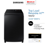 SAMSUNG 19kg Inverter Bespoke Top Load AI Washer WA80F19B9BFQ | 4 Star Energy Efficient