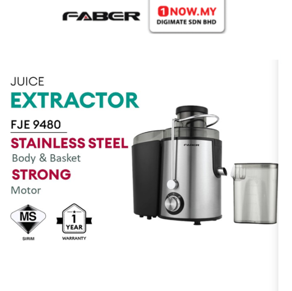 FABER 400W Optimum Juicer FJE 9480 | Strong Juice Extractor
