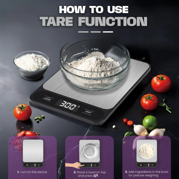 RUSSELL TAYLORS Stainless Steel Kitchen Scale (10kg-1g) KS-20 - Image 4