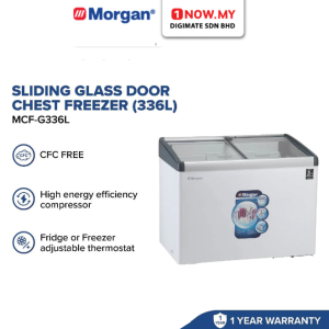 MORGAN 336L Glass Door Chest Freezer MCF-G336L | CFC Free 