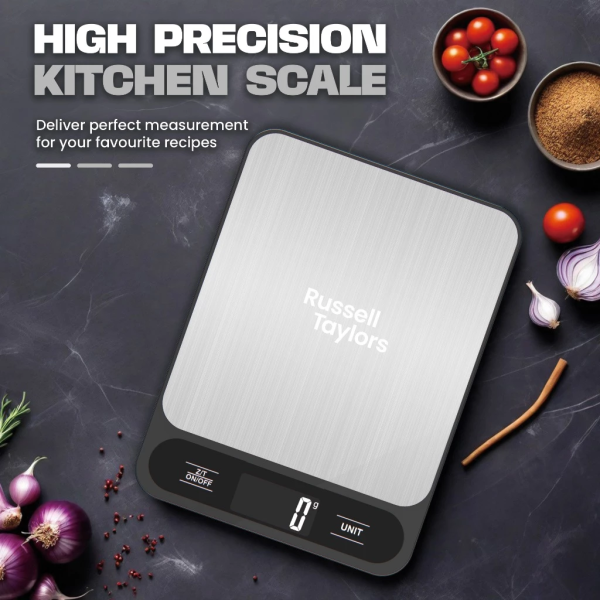 RUSSELL TAYLORS Stainless Steel Kitchen Scale (10kg-1g) KS-20 - Image 2