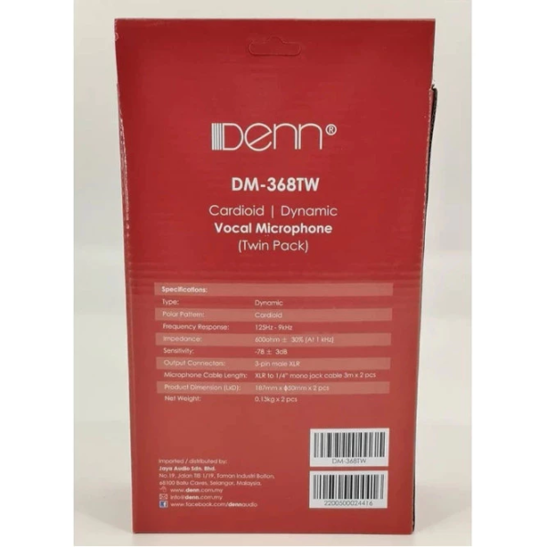 DENN Dynamic Vocal Microphone DM-368TW - Image 5