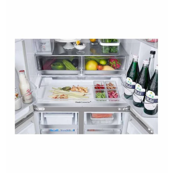 LG 617L Inverter French Door Fridge with Auto Ice Maker GV-B25FFGPB | White Glass - Image 6