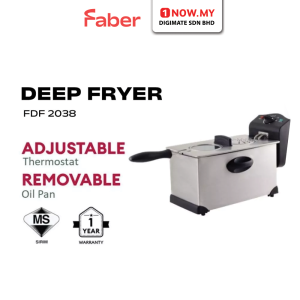 FABER 3L Deep Fryer FDF 2038 | Dishwasher Safe (Pot & Lid) Easy Handle