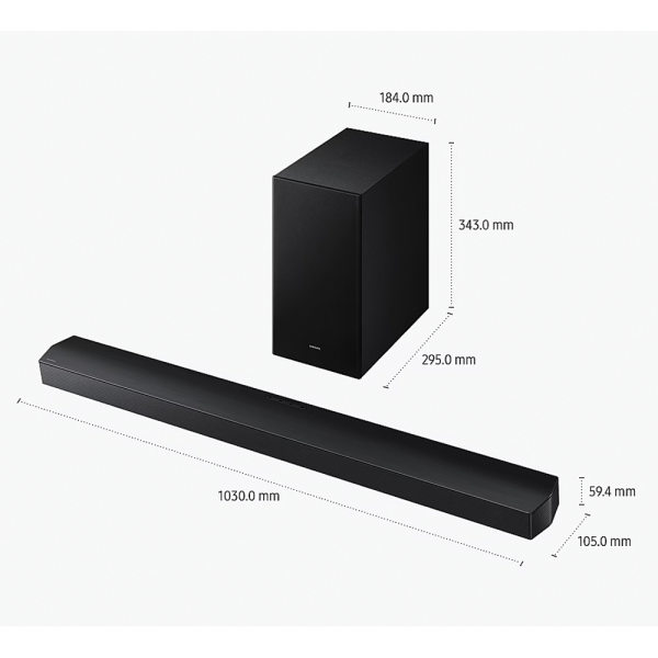 SAMSUNG 5.1ch B-Series Soundbar Subwoofer HW-B750F | Adaptive Dolby Audio - Image 2