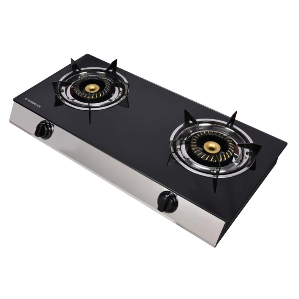 FABER 2 Burners Gas Stove FS GL2120 | Tempered Glass Top Stainless Steel Base - Image 3
