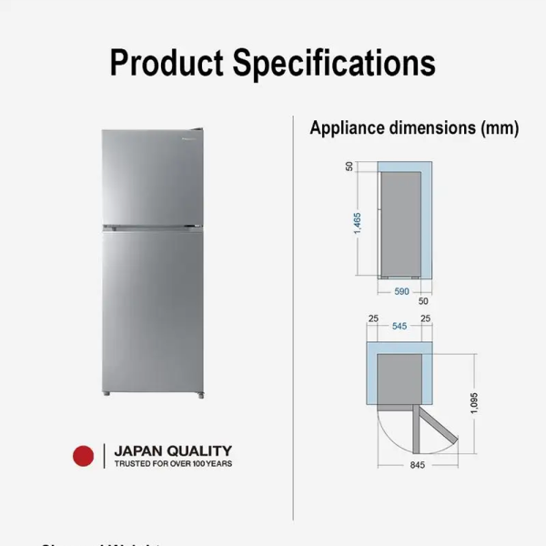 PANASONIC 202L NR-TC221B Inverter TF Refrigerator NR-TC221BUSM | 5 Star Energy Efficient - Image 5