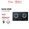 FABER 2 Burners Built-In Glass Cooker Gas Hob LAVIN 2B/76BK