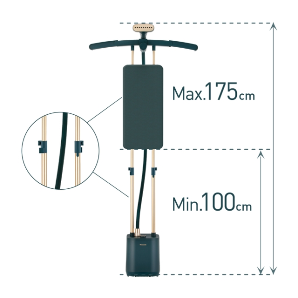 PANASONIC Garment Steamer With Expandable Hanger (7.4kg) NI-GWG090GSK - Image 4