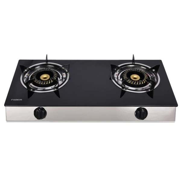 FABER 2 Burners Gas Stove FS GL2120 | Tempered Glass Top Stainless Steel Base - Image 2