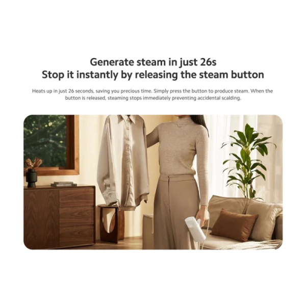 XIAOMI Handheld Garment Steamer MJGTJ02LF (BHR8271UK) | Foldable Compact Fast Preheating - Image 3