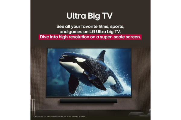 LG 50" UA73 4K UHD AI Smart TV 50UA7350PSB | Ultra Big TV Screen HDR10 Pro - Image 8